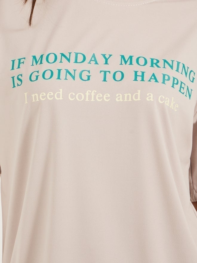 Styli Slogan Print Short Sleeve Oversized T-Shirt - Image 3