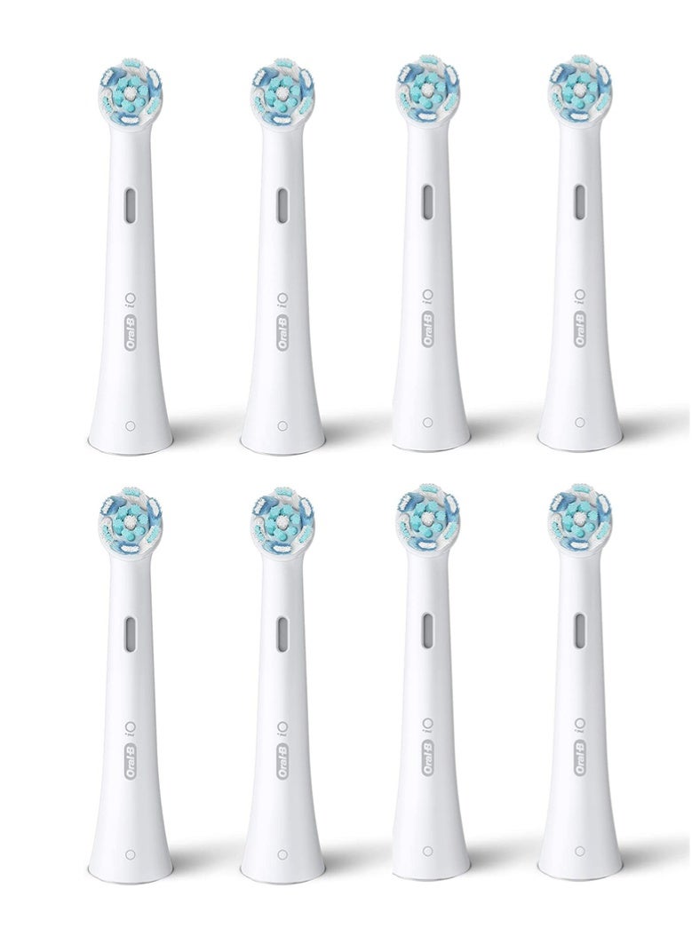 أورال بي iO النهائي نظيفة استبدال رؤوس فرشاة إعادة ملء للكهربائية القابلة لإعادة الشحن، الأبيض، 8 العد الأبيض - Image 2