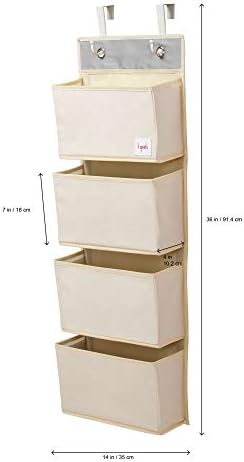 3 Sprouts Hanging Wall Organizer- Storage For Nursery And Changing Tables, Bear - Image 4