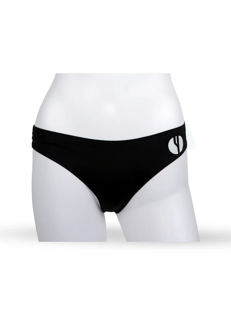 Yeseco Black Seamless Underwear | Hi-Cut Full Coverage Panty with Stretch Comfort Waistband |