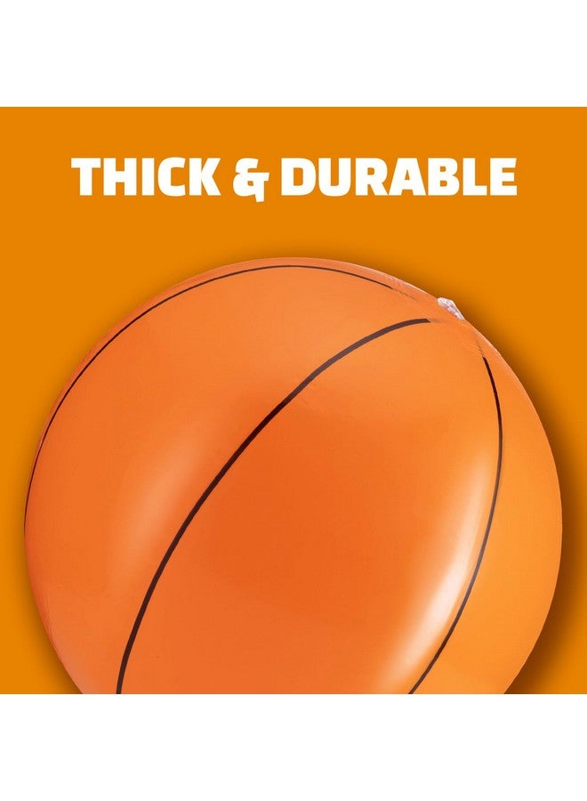 Bedwina Inflatable Basketballs (Pack Of 12) 16-Inch, Beach Balls Bulk For Pool Beach Toys & Basketball Party Decorations & Themed Basketball Birthday Decorations, Pool Basketball Party Favors For Kids - Image 3