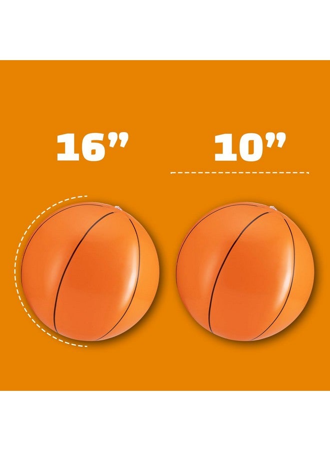 Bedwina Inflatable Basketballs (Pack Of 12) 16-Inch, Beach Balls Bulk For Pool Beach Toys & Basketball Party Decorations & Themed Basketball Birthday Decorations, Pool Basketball Party Favors For Kids - Image 5