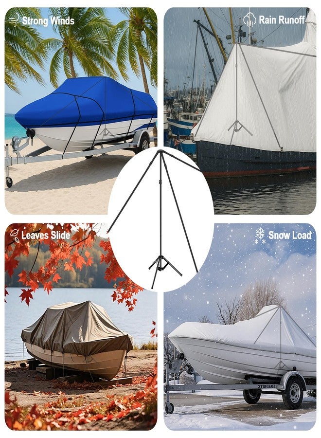 EMART Boat Cover Support Poles System with Metal Tripod Base, 33＂-66＂Adjustable Pontoon Boat Cover Support Poles with 3 Straps, Storage Bag, to Weatherproof The Canoe, Kayaks, Fishing Boats-1 Pack - Image 2
