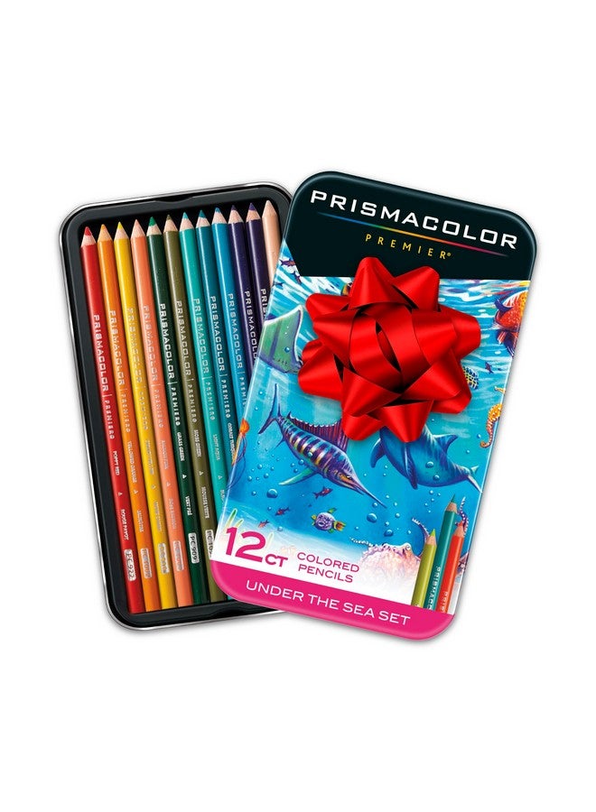 Prismacolor Premier Colored Pencils, Soft Core, Under The Sea Set, Adult Coloring, 12 Count - Image 1