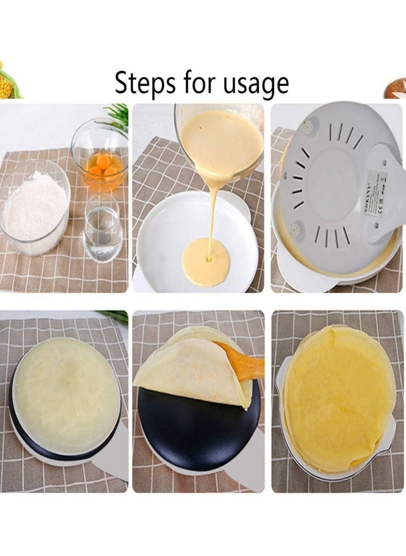 Generic - Electric Crepe Maker, Electric Round Non-Stick Pancake Maker Crepe Machine Frying Pan Pizza Baking Tools 220V - Image 1