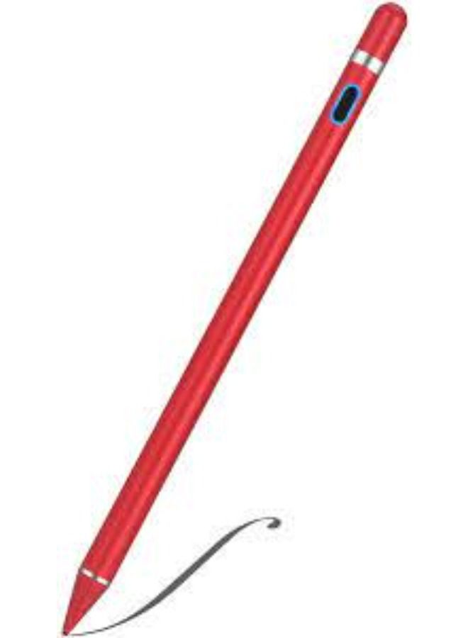 ACLIX Active Stylus Pens for Touch Screens,1.5mm Fine Point Rechargeable Digital Pencil Capacitive Pen Fine Point Stylist Pen Pencil Compatible with i-Phone i-Pad and Other Tablets (Red) - Image 1