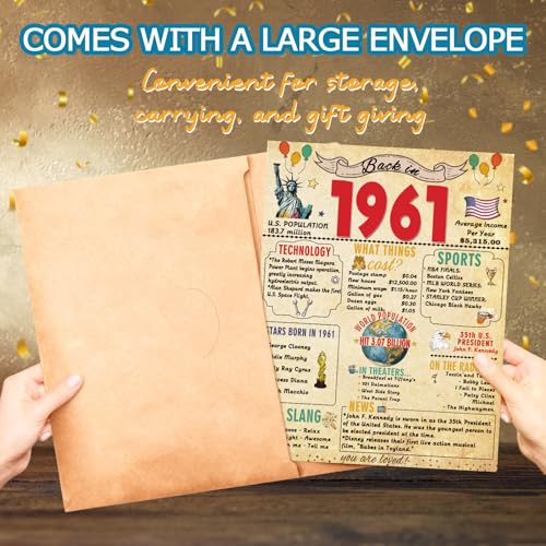 FANCYLUCKY Funny 65th Birthday Card Gifts for Women Men, Retro 65th Birthday Decorations for Grandpa Grandma, Bday Gifts for 65 Year Old Woman Man - Image 3