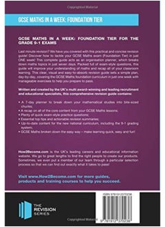 How2become Ltd GCSE Maths in a Week: Foundation Tier: For the grade 9-1 Exams  - Image 2