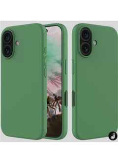 "iPhone 16 Slim Fit Matte Green TPU Case – Soft, Flexible Silicone Back Cover for Sleek Protection"