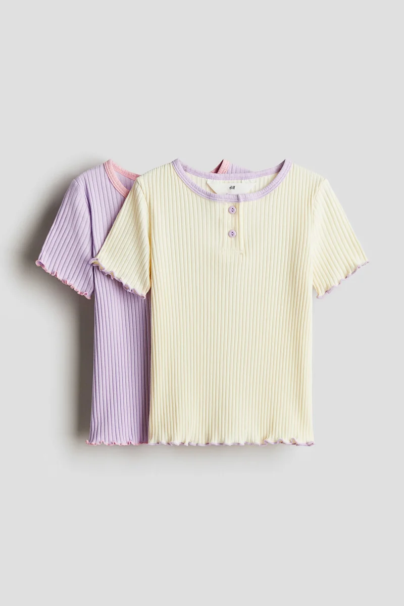 H&M 2-pack cotton jersey tops