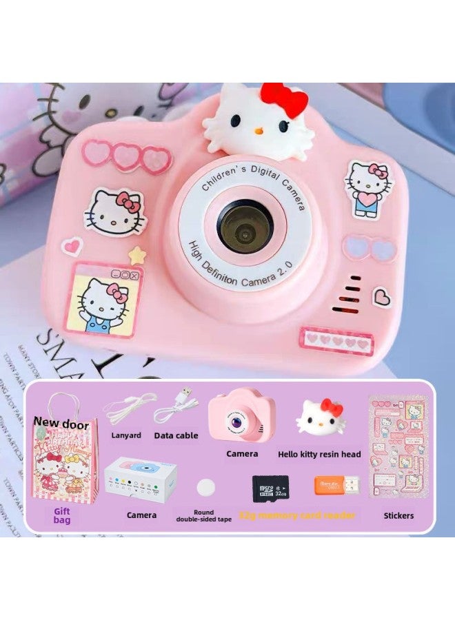 HD Digital Campus 4k Camera For Children Travel Convenient To Carry And Upload Birthday Gifts-Body Color:Hello Kitty*  Store Manager Recommends 32g - Image 1