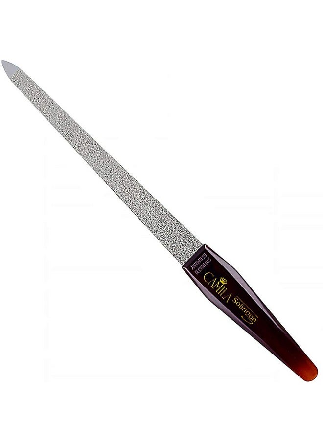 CAMILA SOLINGEN - Cs19 8 Large Professional Sapphire Metal Nail File Pointed For Fingernail And Toenail Care. Double Sided Coarse Fine For Manicurepedicure. Made Of Stainless Steel Solingen Germany - Image 1
