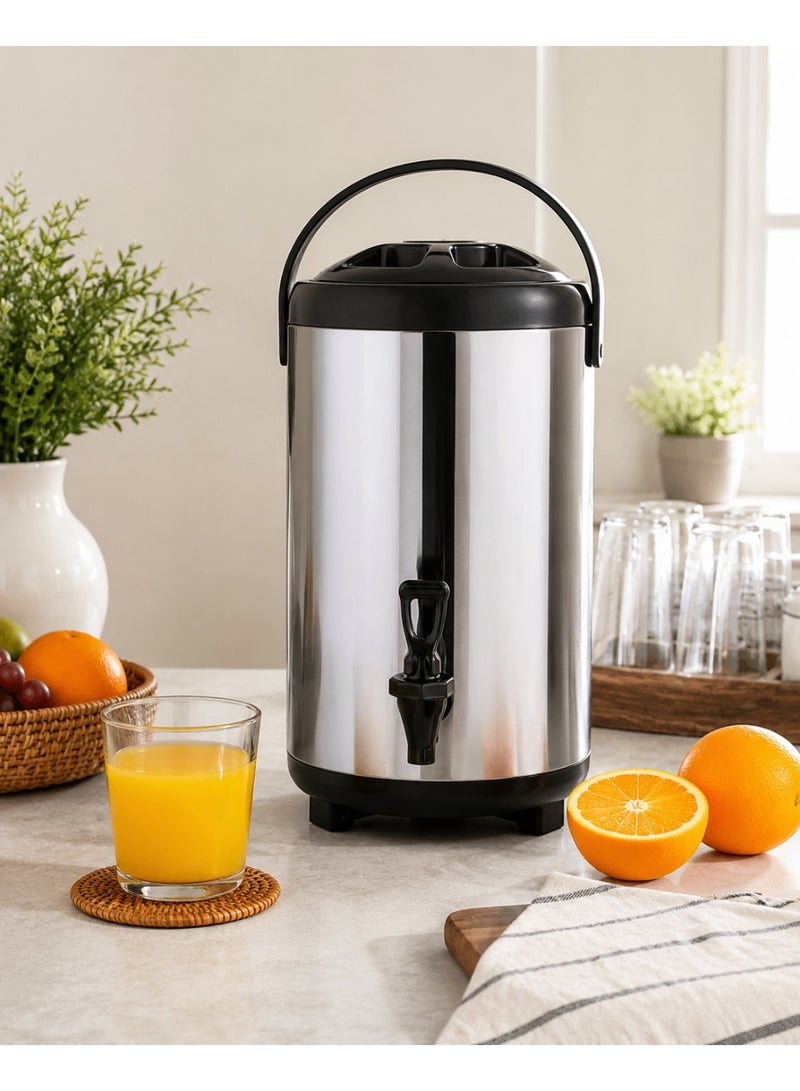 Home auraa Stainless Steel Beverage Dispenser, Insulated Tea Bucket, Hot and Cold Drink Container ， Multi Functional Use for Milk Tea, Coffee, Commercial, Home, School, Office （12 L） - Image 2