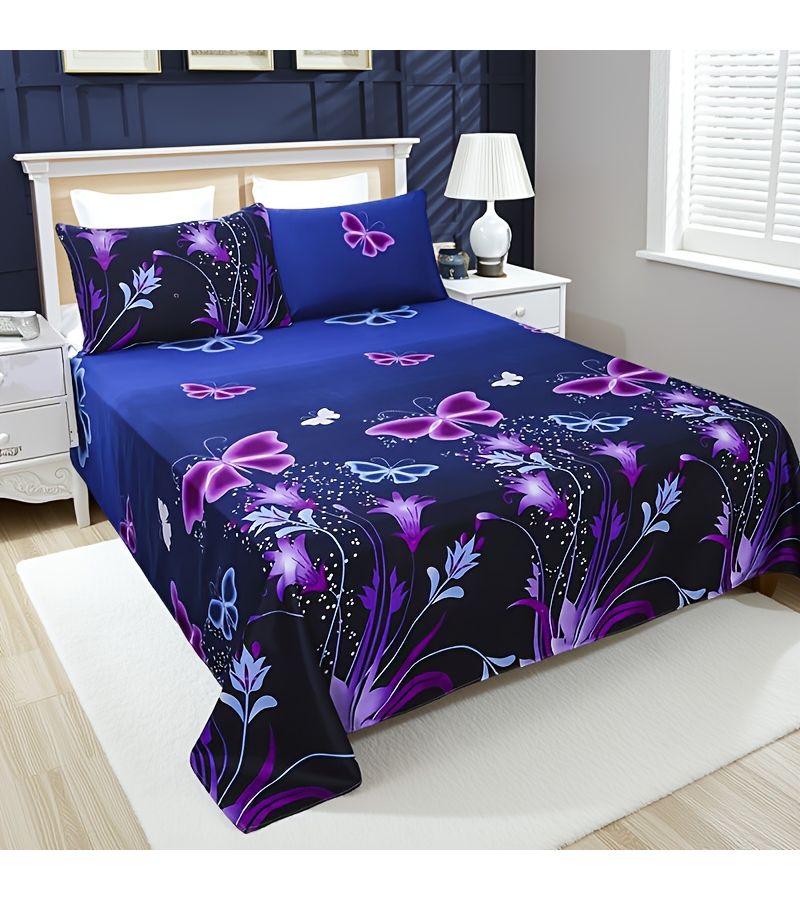 3pcs Flat Sheet Set 1 Bedsheet 2 Pillowcases No Fill Fascinating Dream 90 55x98 43 Inch Four Season Soft Comfortable Decoration Bedroom Living Room Dormitory Fits Single Double Full Size Bed - Image 5