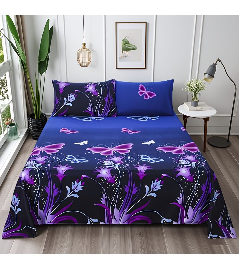 3pcs Flat Sheet Set 1 Bedsheet 2 Pillowcases No Fill Fascinating Dream 90 55x98 43 Inch Four Season Soft Comfortable Decoration Bedroom Living Room Dormitory Fits Single Double Full Size Bed - Image 4