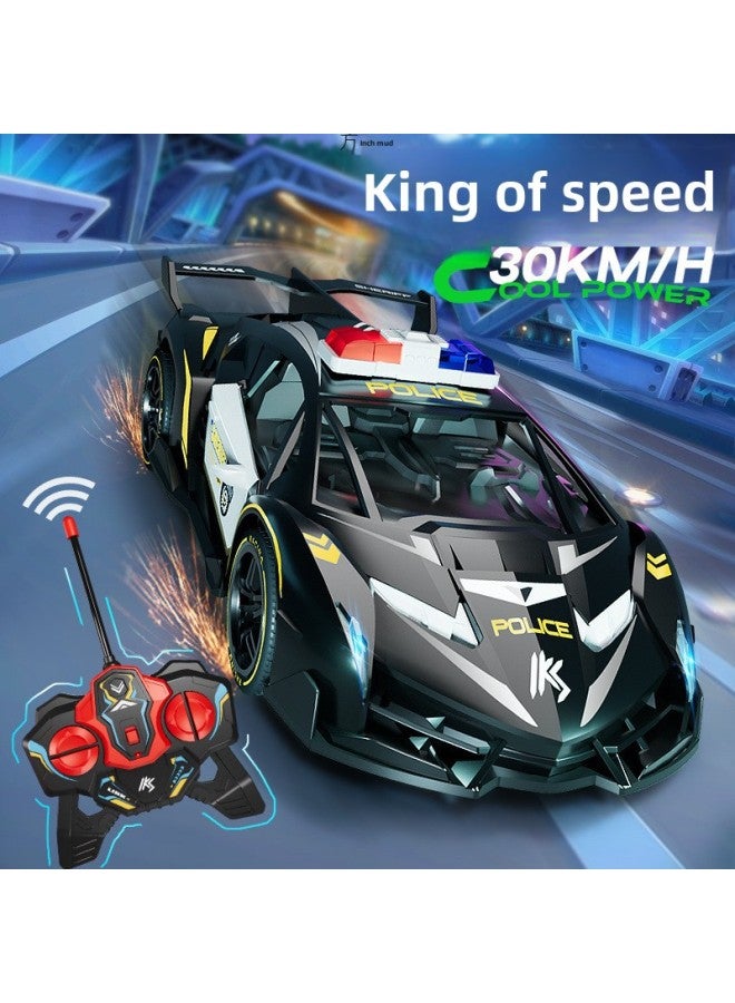 Remote Control Car Drift Racing Rechargeable High-speed Remote Control Car Electric Children's Toy Car Kids Boys 3-6 Years Old-Color:Racing Car 【double Doors With Lights + Charging Pile】-Proportion: - Image 5