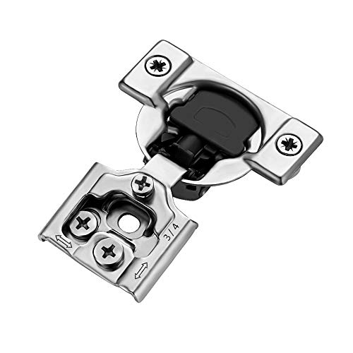 Ravinte 2 Pack 1 Pairs 34 inch Overlay Soft Close Hinges for Kitchen Cabinet Hinges Satin Nickel Hidden Hinges Stainless Steel Concealed Hinge self Closing