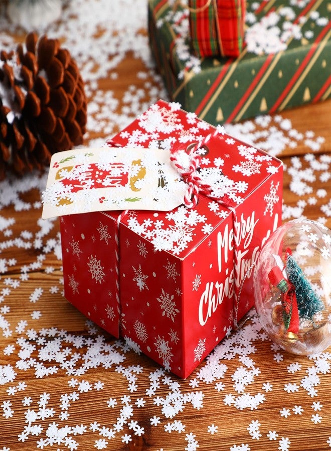 Harrycle Christmas Snowflake Confetti Decoration 6 mm Snowflake Glitter Sequins Holiday Confetti for Christmas Tree DIY Craft Birthday Wedding Birthday Baby Shower Winter Party (100g, White) - Image 4