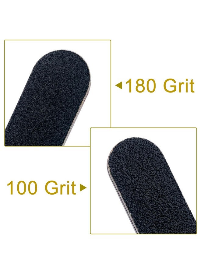 HeeYaa Nail File 10 PCS Professional Double Sided 100/180 Grit Nail Files Emery Board Black Manicure Pedicure Tool and Nail Buffering Files - Image 2