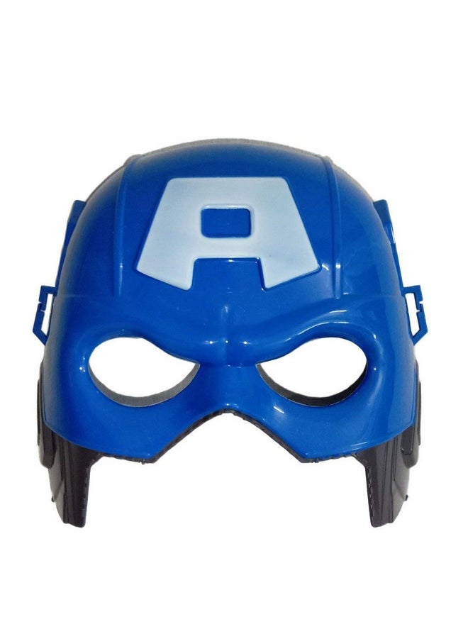 BookMyCostume BookMyCostume American Superhero Plastic Mask Kids Fancy Dress Accessories Free Size Blue/Black 