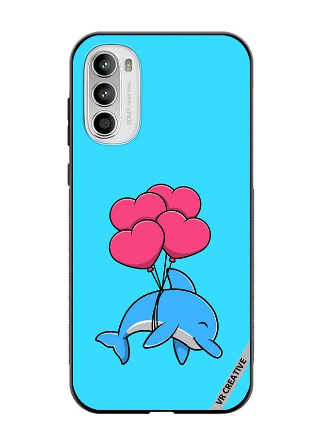 VR CREATIVE Protective Case Cover For Motorola Moto G82 Cute Dolphin Design Multicolour - Image 1