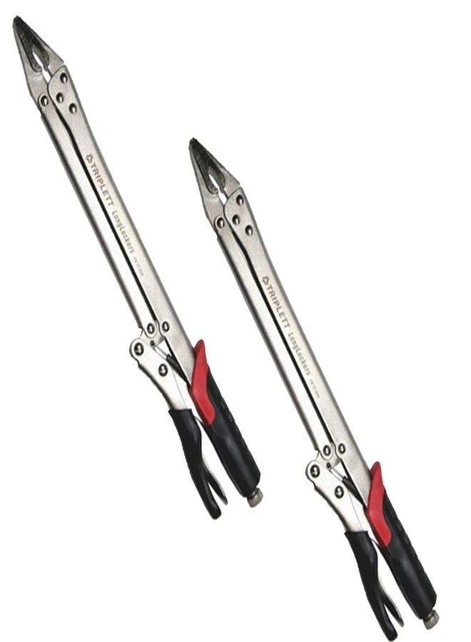 Triplett LongLockers TT-200 Extended Reach Locking Pliers with Cushioned Grips, 15-inch (2 Pack) - Image 1