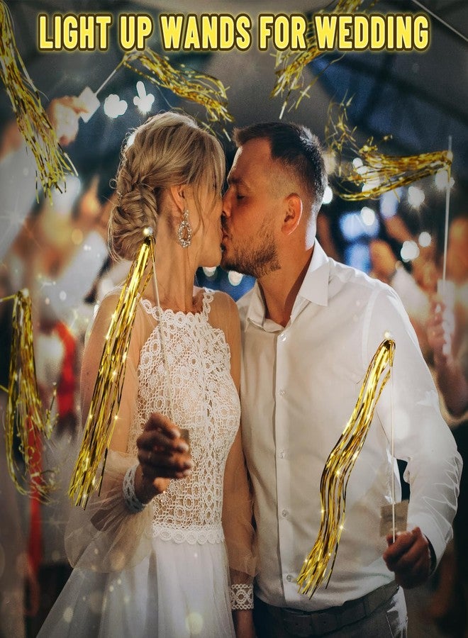 SHQDD 100 PCS Wedding Send Off Ideas, Wedding Wands, Light up Wands for Wedding, Wedding Party Favors, Wedding Streamers for Wedding Send Off and Exits Baby Shower, Birthday, Party Favors - Image 4