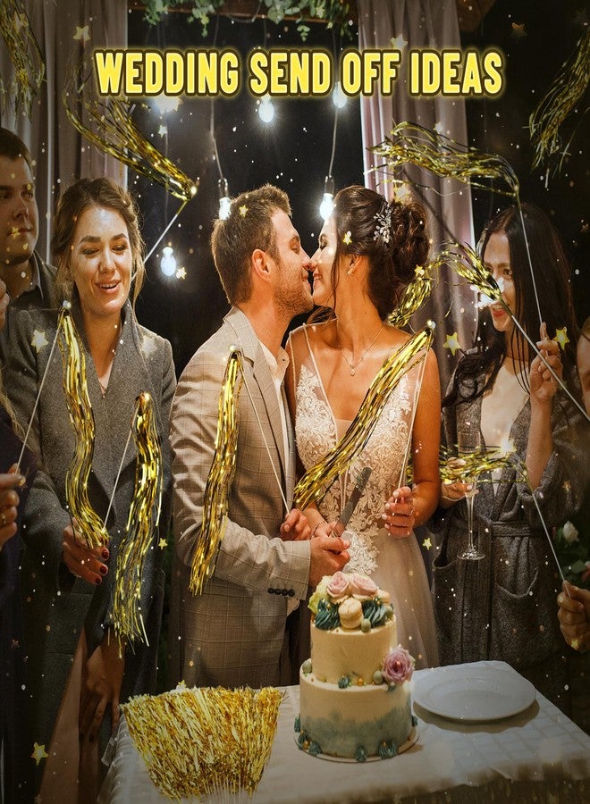 SHQDD 100 PCS Wedding Send Off Ideas, Wedding Wands, Light up Wands for Wedding, Wedding Party Favors, Wedding Streamers for Wedding Send Off and Exits Baby Shower, Birthday, Party Favors - Image 5