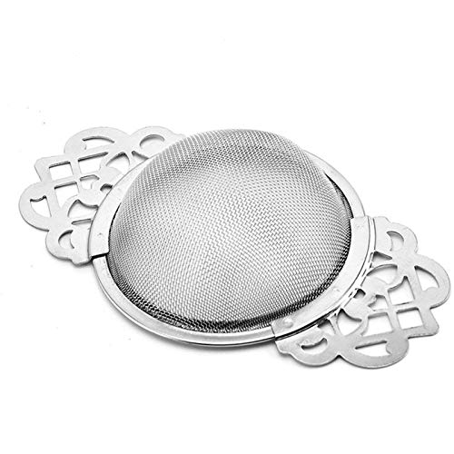 NUOMI 2 Pack Tea Strainer Stainless Steel Mesh Tea Infuser Loose Leaf Tea Filter with Drip Bowl for Natural Tea Seasoning Spices Herb, Golden - Image 4