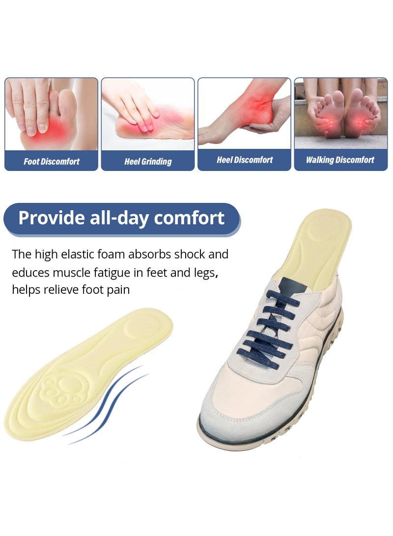 Sweet seven Ultimate Comfort Arch Support Foot Pads - 2 Pairs of Memory Foam Shoe Inserts for Pain Relief, Plantar Fasciitis, and Flat Feet - Orthotics Cushions (Black Beige 35~40) - Image 4
