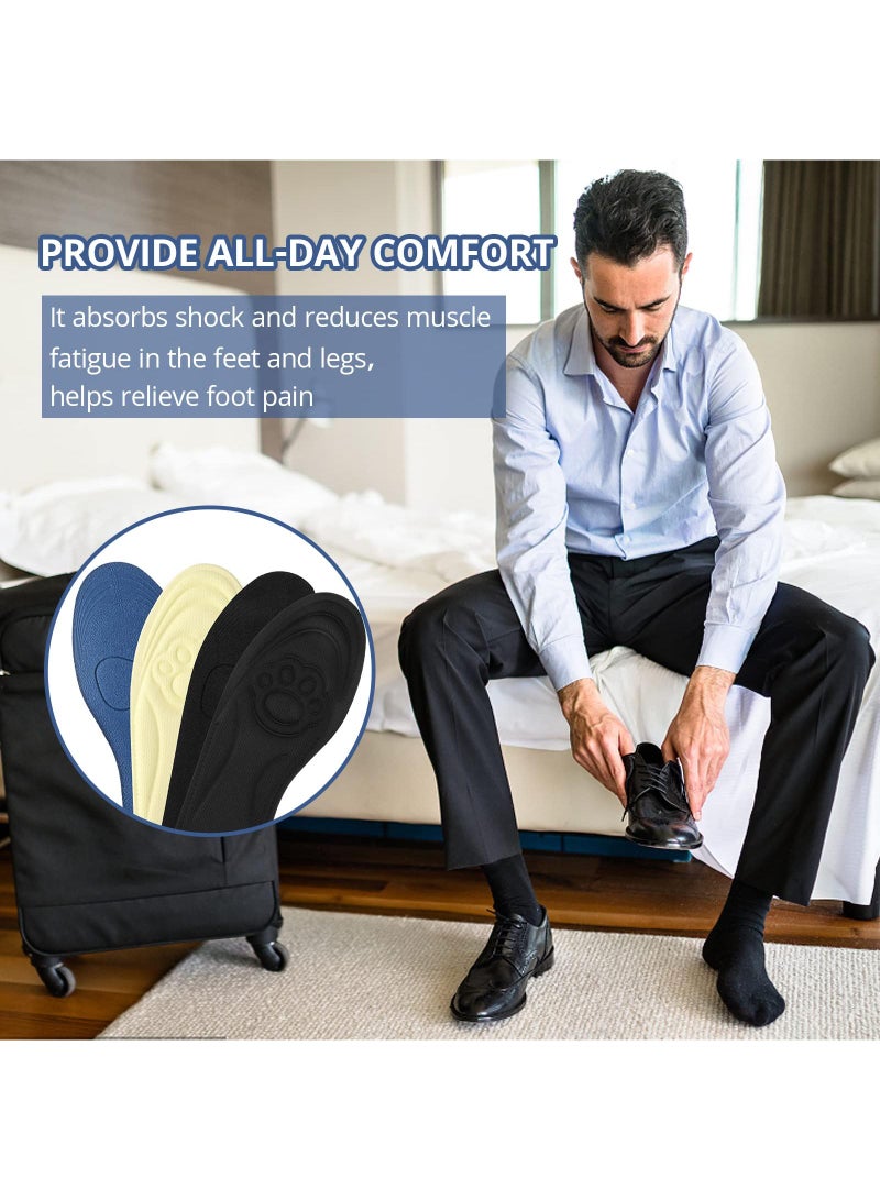 Sweet seven Ultimate Comfort Arch Support Foot Pads - 2 Pairs of Memory Foam Shoe Inserts for Pain Relief, Plantar Fasciitis, and Flat Feet - Orthotics Cushions (Black Beige 35~40) - Image 3