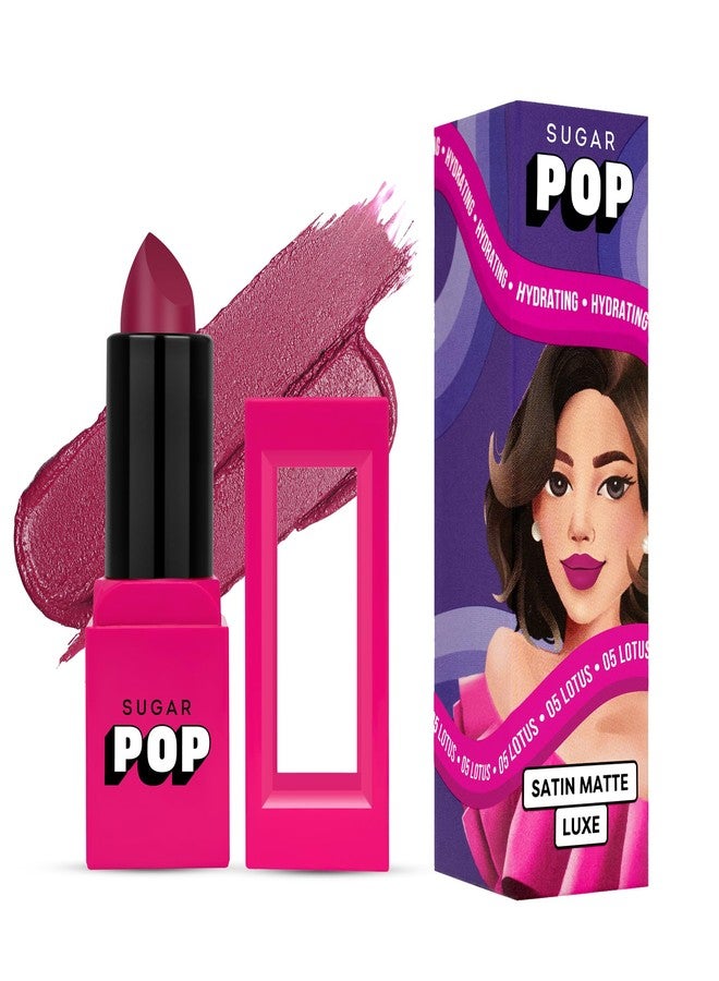 SUGAR POP Satin Matte Luxe | Castor Oil, Vitamin E & Hyaluronic Acid | Full coverage - 05 Lotus - Image 1