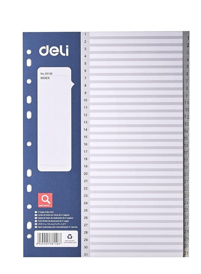 ديلي 10-ٹکڑا A-Z A4 پلاسٹک ڈیوائیڈر مختلف رنگ - Image 1