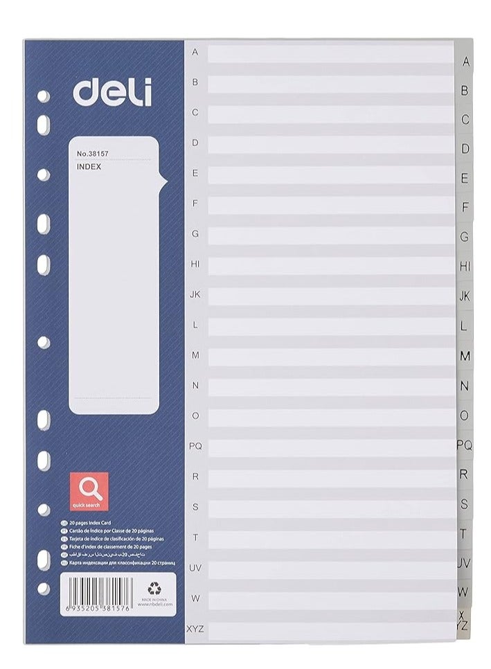 ديلي 10-ٹکڑا A-Z A4 پلاسٹک ڈیوائیڈر مختلف رنگ - Image 2