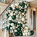 Partycus Emerald Green Gold Balloon Arch Kit Double Stuffed Dark Dusty Green Pearl White Sand Latex Balloon Garland for Birthday Wedding Anniversary Valentines Graduation Party - Image 4