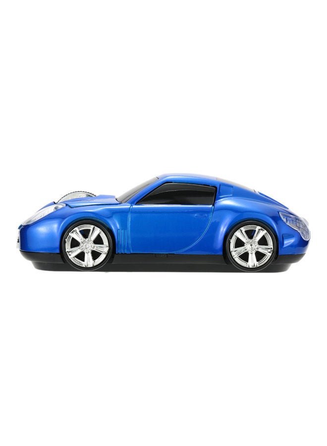 NIBEMINENT 2.4GHz Wireless Racing Car Shaped Optical USB Mouse Blue - Image 1