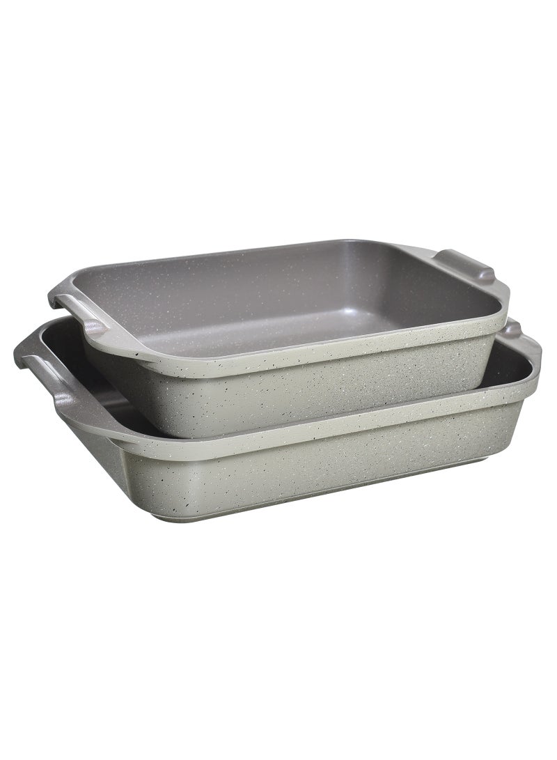 Solingen CBH rectangular granite casserole set (35/40 cm) - Beige - Image 3