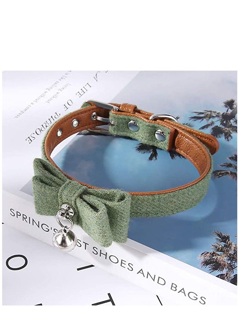 4pcs Pet Collars Bow Tie Dog Collars with Bell Ajustable Cloth Collars for Dog Cat Puppy Kitten - Image 2