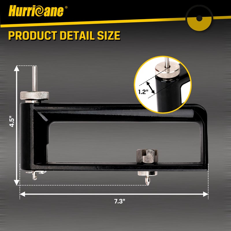 HURRICANE Adjustable Hole Cutter, Sheet Metal Circle Cutter from 2 to 12 Inch,HVAC Ductwork Roofing Hole Cutter for 24 Gauge Steel 26 Gauge Stainless Steel - Image 2