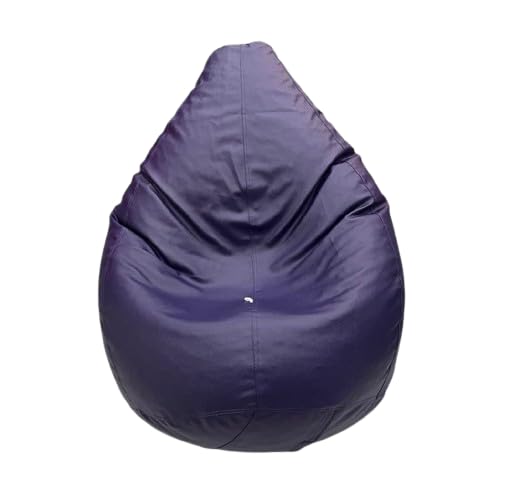 OHSTORE Premium Bean Bag Chair Ultra Comfortable Durable Faux Leather Cover Lightweight Ergonomic Lounge Seat for Home Office Gaming Relaxation Purple 2XLBB - Image 1