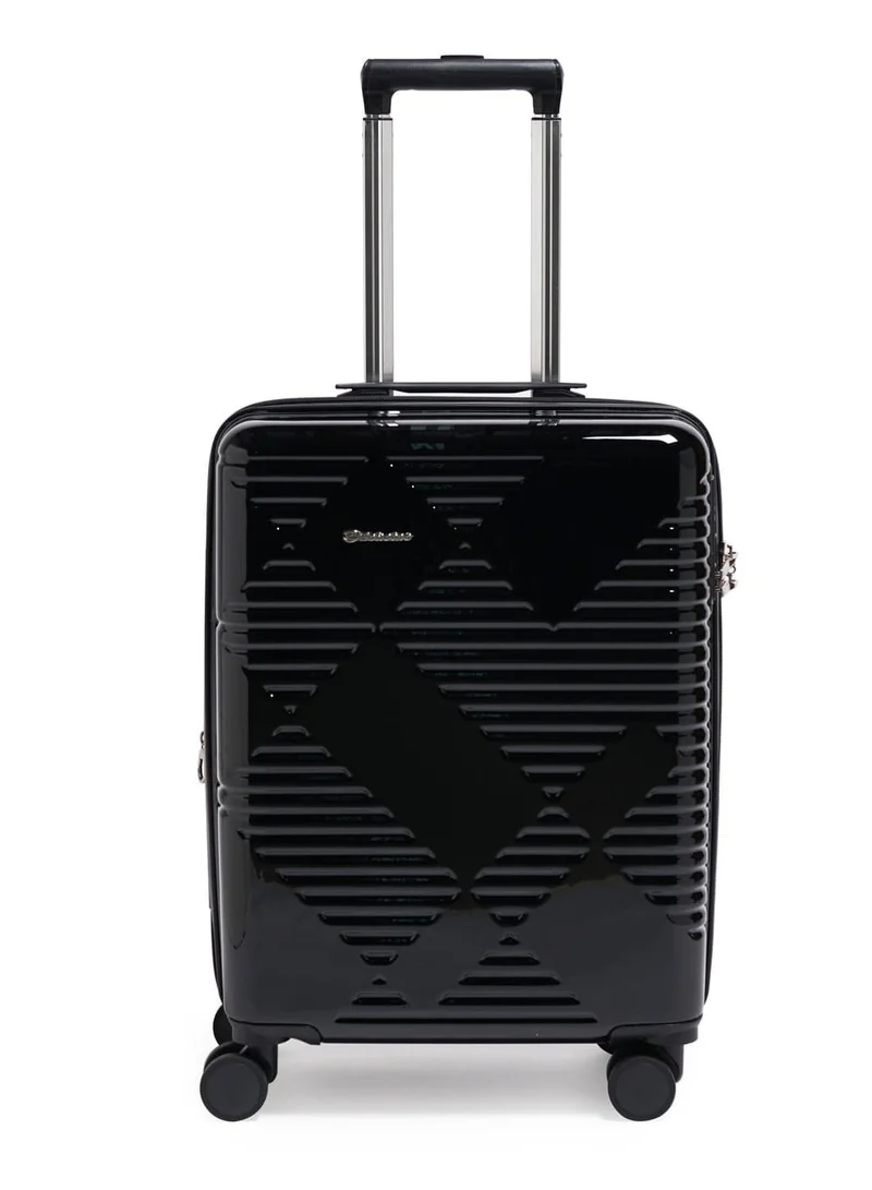 إيكولاك Echolac Extravagant 54cm Hardcase Expandable 4 Double Wheel Cabin Luggage Trolley Black