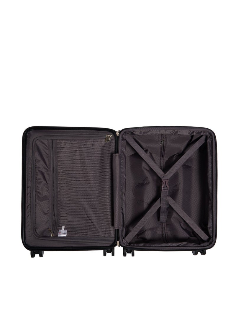 إيكولاك Echolac Extravagant 54cm Hardcase Expandable 4 Double Wheel Cabin Luggage Trolley Black  - Image 5