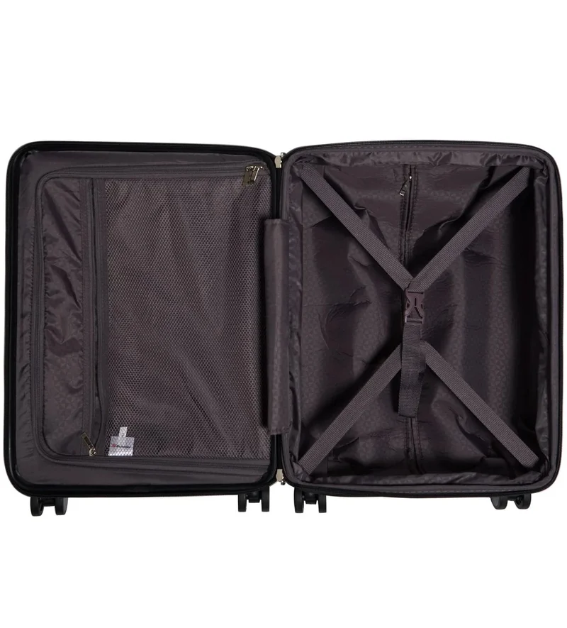 Echolac  Extravagant 54 Cm Hardcase 4-Double Wheeled Expandable Cabin Luggage Trolley - Black  | Best Price UAE