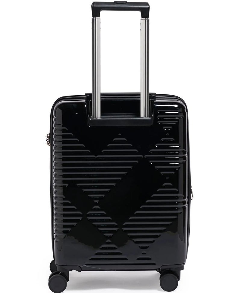 Echolac Extravagant 54 Cm Hardcase 4-Double Wheeled Expandable Cabin Luggage Trolley - Black - Image 3