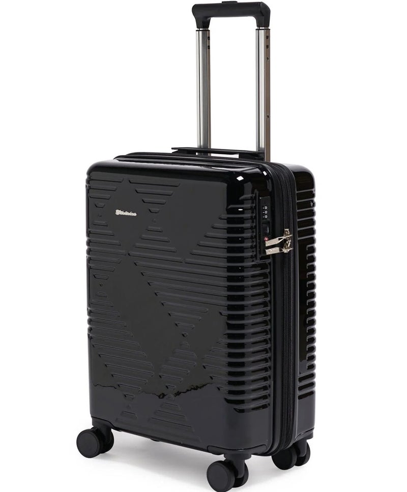Echolac Extravagant 54 Cm Hardcase 4-Double Wheeled Expandable Cabin Luggage Trolley - Black - Image 2