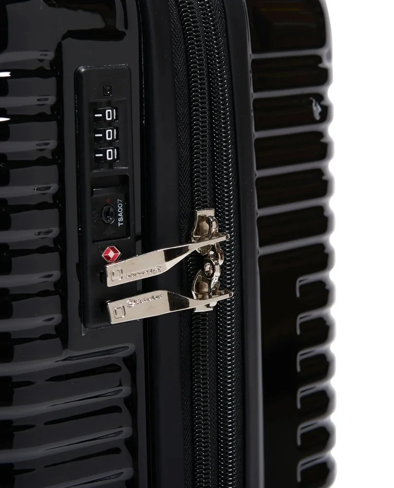 Echolac  Extravagant 54 Cm Hardcase 4-Double Wheeled Expandable Cabin Luggage Trolley - Black  | Best Price UAE