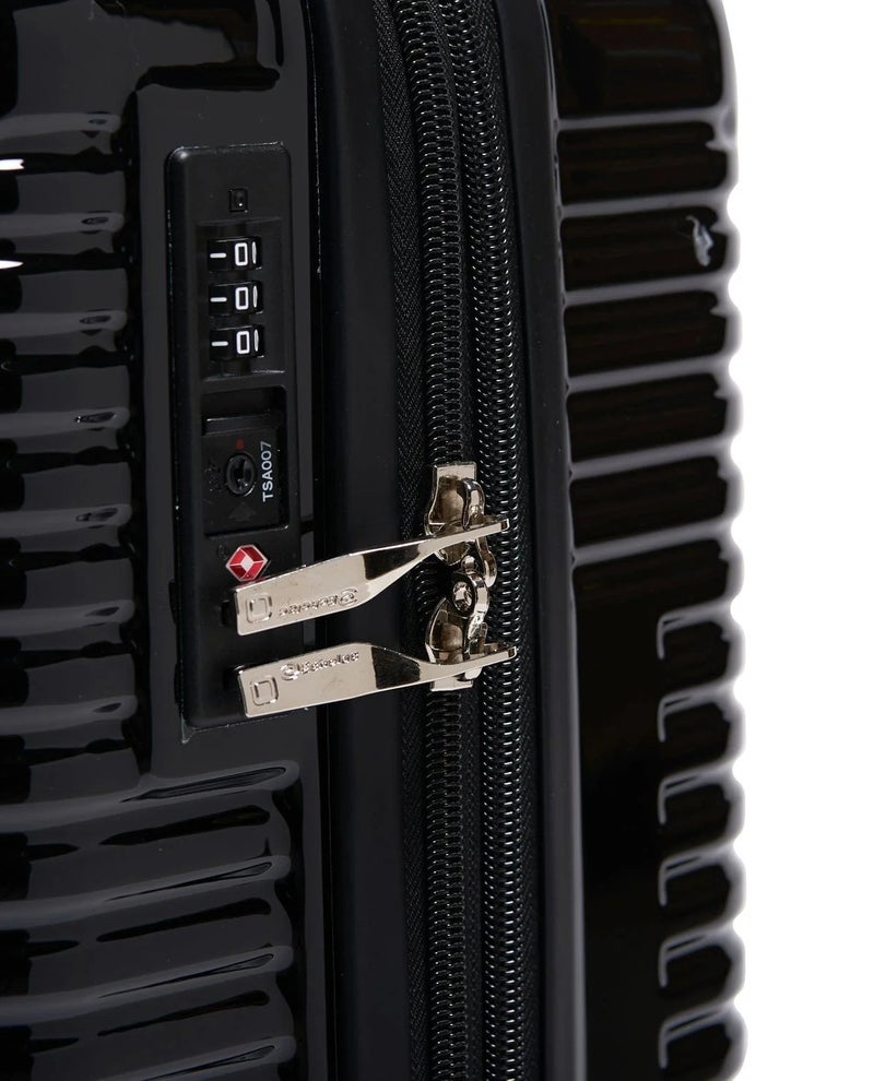 Echolac Extravagant 54 Cm Hardcase 4-Double Wheeled Expandable Cabin Luggage Trolley - Black - Image 4