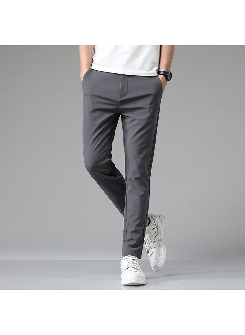 Generic - Soft Stretch Casual Pants Multi-Color Slim Fit 5008 Blue - Image 1