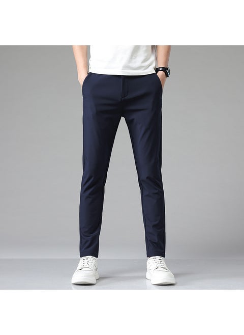 Soft Stretch Casual Pants Multi-Color Slim Fit 5008 Blue