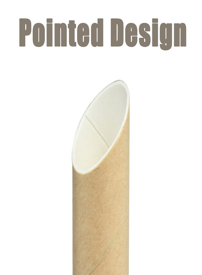 ALINK Pointed Paper Boba Straws, Individually Wrapped, 4-Layer Heavy Duty, 12mm Biodegradable Jumbo Smoothie Straws for Bubble Tea, Tapioca Pearls - Pack of 50 - Image 3